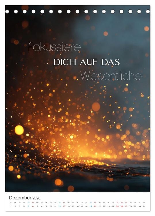 Produktbild: Die Kraft der Worte (Tischkalender 2026 DIN A5 hoch), CALVENDO Monatskalender