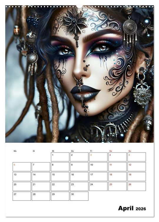 Produktbild: W&uuml;stenk&ouml;niginnen (hochwertiger Premium Wandkalender 2026 DIN A2 hoch), Kunstdruck in Hochglanz