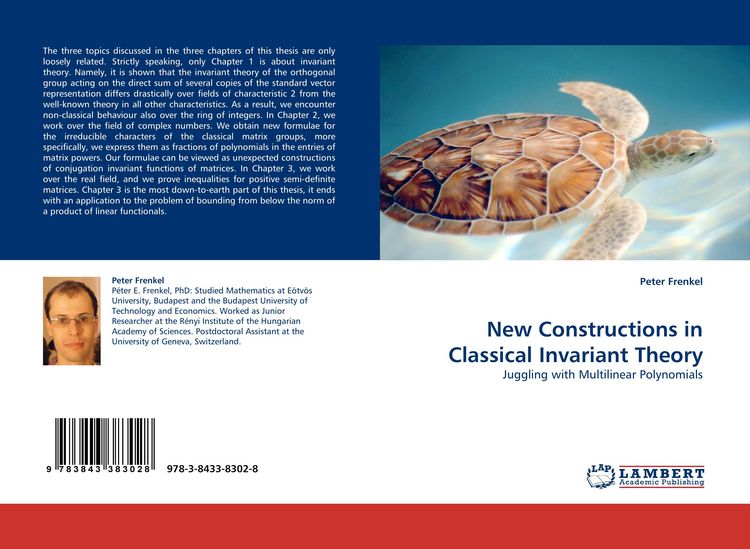 Produktbild: New Constructions in Classical Invariant Theory