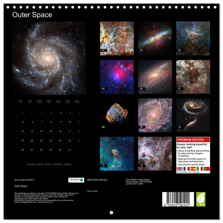 Produktbild: Outer Space (Wall Calendar 2026 12 &times; 12 Inch) CALVENDO 12 Month Wall Calendar