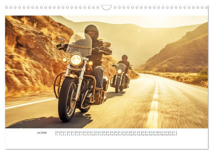 Produktbild: Biker in unendlicher Weite (Wandkalender 2026 DIN A3 quer), CALVENDO Monatskalender