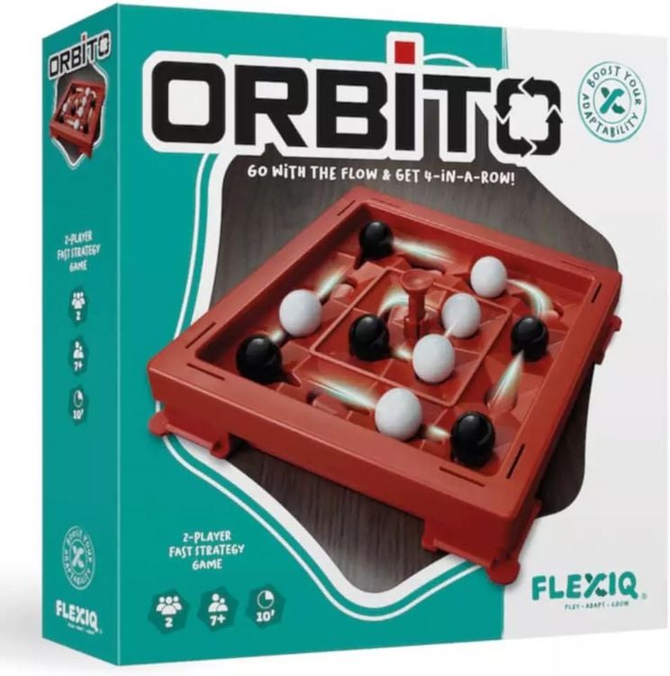 Produktbild: FLEXIQ &ndash; Orbito - Ziel des Spiels ist es, 4 Murmeln einer Farbe in einer horiz