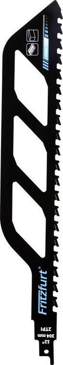 Produktbild: FRITZFURT 1801-3022 S&auml;bels&auml;geblatt aus Hartmetall f&uuml;r Ziegel+Beton 304mm S&auml;geblatt-L&auml;nge 304 mm 1 St.