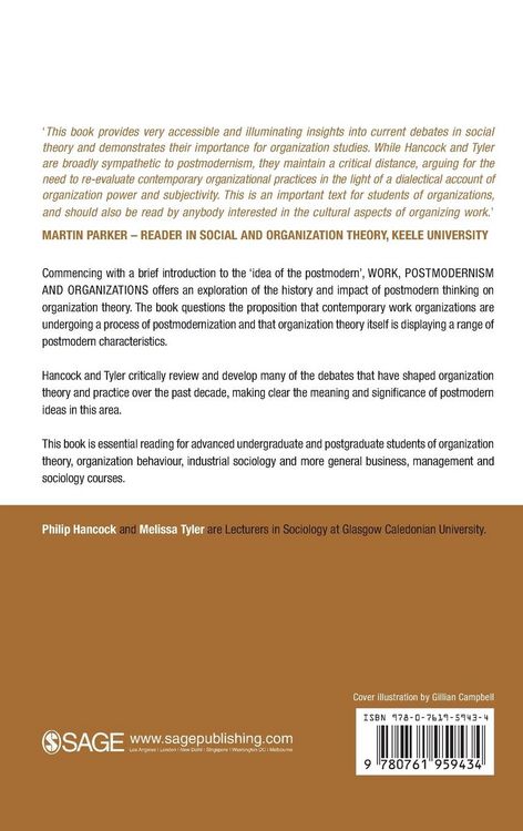Produktbild: Work, Postmodernism and Organization