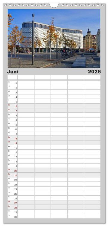 Produktbild: Familienplaner 2026 - Reise durch Leipzig mit 5 Spalten (Wandkalender, 21 x 45 cm) CALVENDO