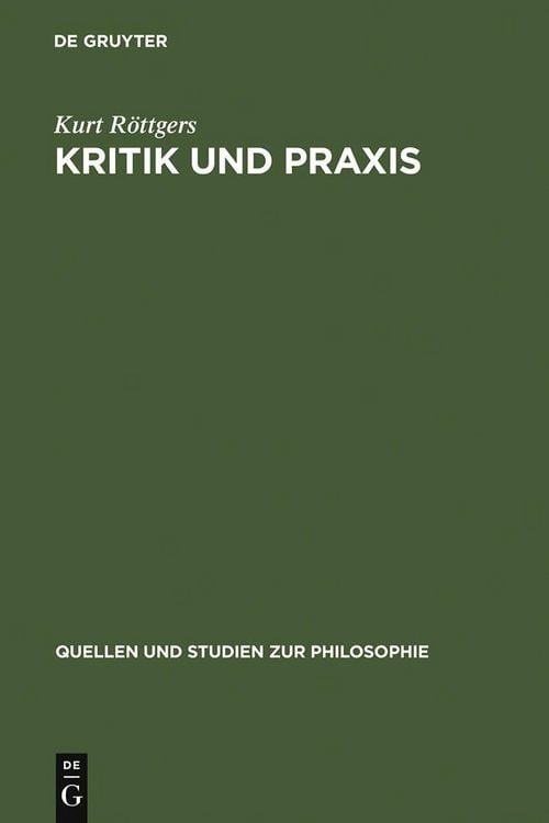 Produktbild: Kritik und Praxis