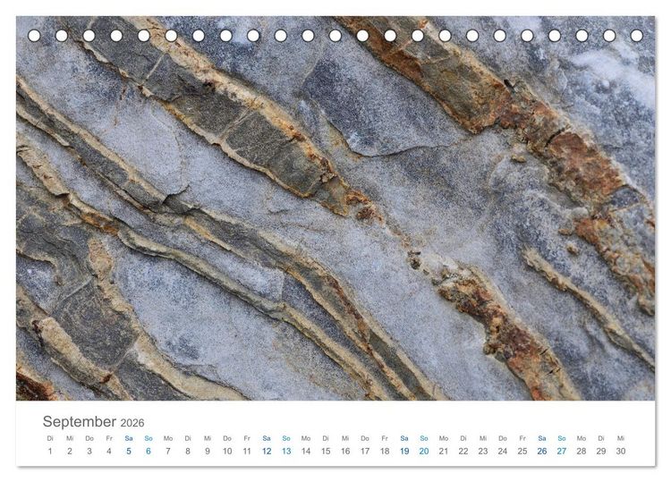 Produktbild: Die Natur als K&uuml;nstlerin - Sch&ouml;nheit der Steine (Tischkalender 2026 DIN A5 quer), CALVENDO Monatskalender