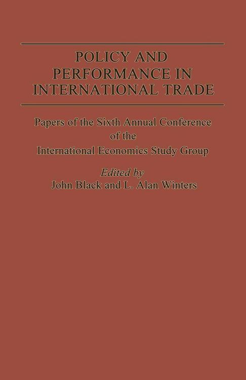 Produktbild: Policy and Performance in International Trade