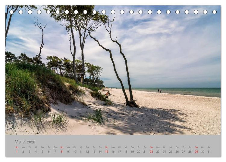 Produktbild: Ostsee, Fischland-Dar&szlig; (Tischkalender 2026 DIN A5 quer), CALVENDO Monatskalender