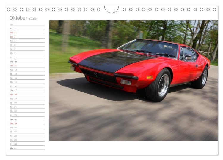 Produktbild: De Tomaso Pantera (Wandkalender 2026 DIN A4 quer), CALVENDO Monatskalender