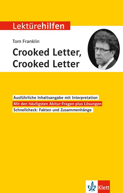 Produktbild: Lekt&uuml;rehilfen Tom Franklin 'Crooked Letter, Crooked Letter'