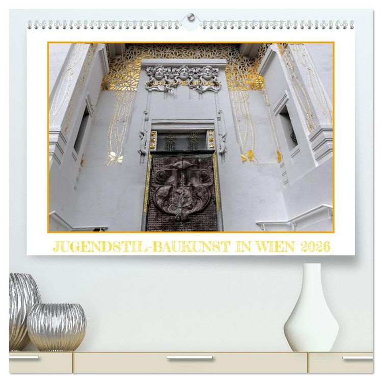 Produktbild: Jugendstil-Baukunst in Wien (hochwertiger Premium Wandkalender 2026 DIN A2 quer), Kunstdruck in Hochglanz