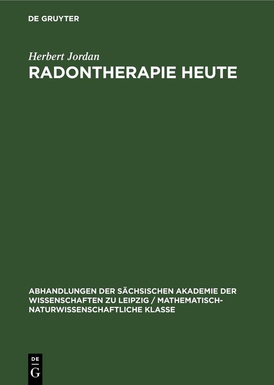 Produktbild: Radontherapie heute