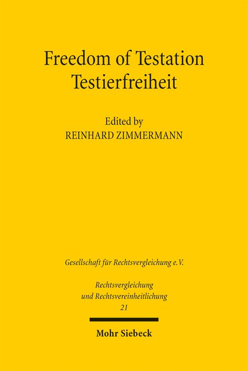 Produktbild: Freedom of Testation / Testierfreiheit