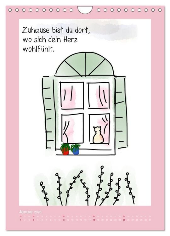 Produktbild: Weisheiten und Spr&uuml;che f&uuml;r mehr Lebensfreude! (Wandkalender 2026 DIN A4 hoch), CALVENDO Monatskalender