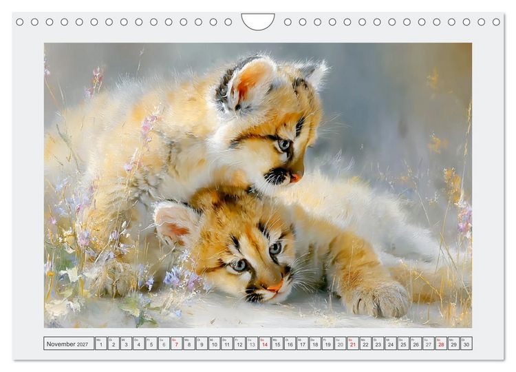 Produktbild: Pumababys. Verspielte Bergl&ouml;wenkinder in der Natur (Wandkalender 2027 DIN A4 quer), CALVENDO Monatskalender