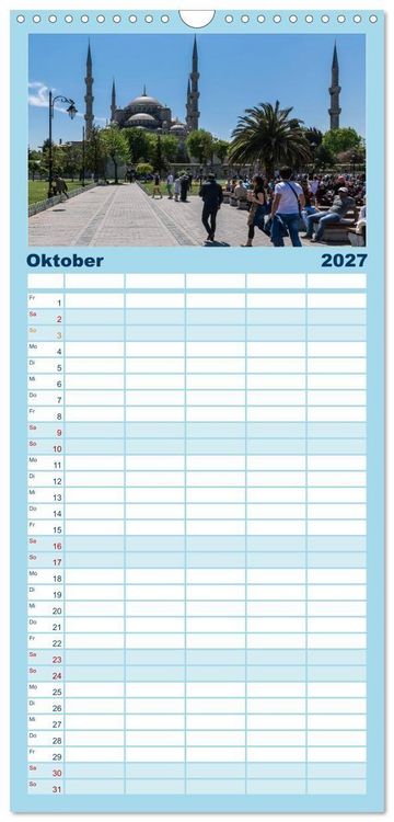 Produktbild: Familienplaner 2027 - Istanbul - Stadt am Bosporus mit 5 Spalten (Wandkalender, 21 x 45 cm) CALVENDO
