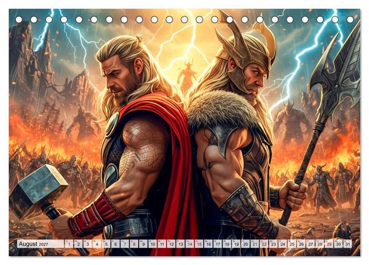 Produktbild: Ragnar&ouml;k &ndash; Die letzte Schlacht der G&ouml;tter (Tischkalender 2027 DIN A5 quer), CALVENDO Monatskalender
