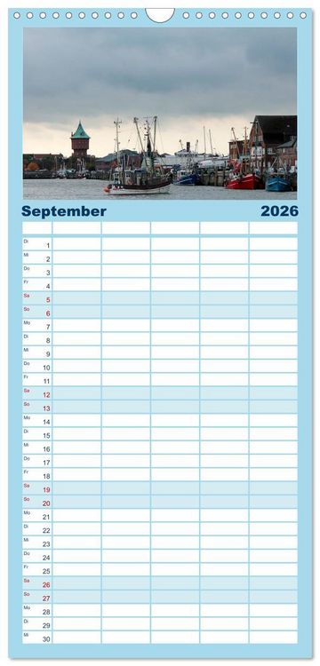 Produktbild: Familienplaner 2026 - Nordseefeeling - Cuxhaven mit 5 Spalten (Wandkalender, 21 x 45 cm) CALVENDO
