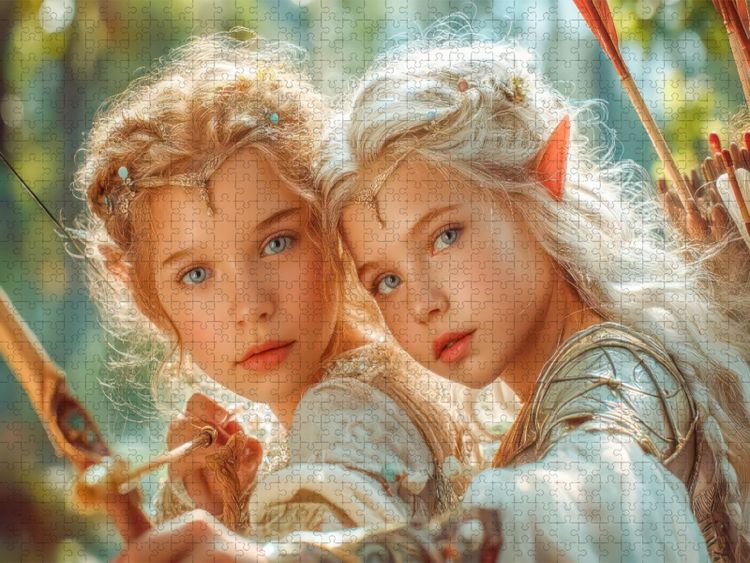 Produktbild: CALVENDO Puzzle Elfenkinder | 1000 Teile Lege-Gr&ouml;&szlig;e 64x48cm Foto-Puzzle f&uuml;r gl&uuml;ckliche Stunden