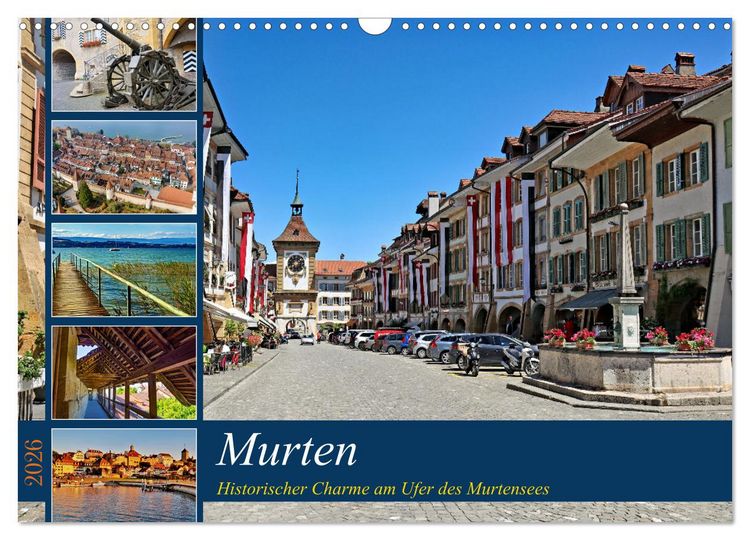 Produktbild: Murten &ndash; Historischer Charme am Ufer des Murtensees (Wandkalender 2026 DIN A3 quer), CALVENDO Monatskalender