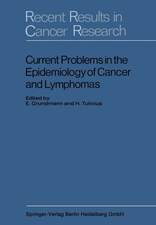 Produktbild: Current Problems in the Epidemiology of Cancer and Lymphomas