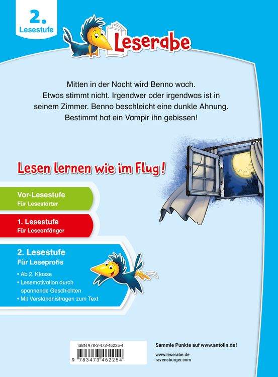 Produktbild: Leserabe 2. Lesestufe - Hilfe, ich bin ein Vampir!