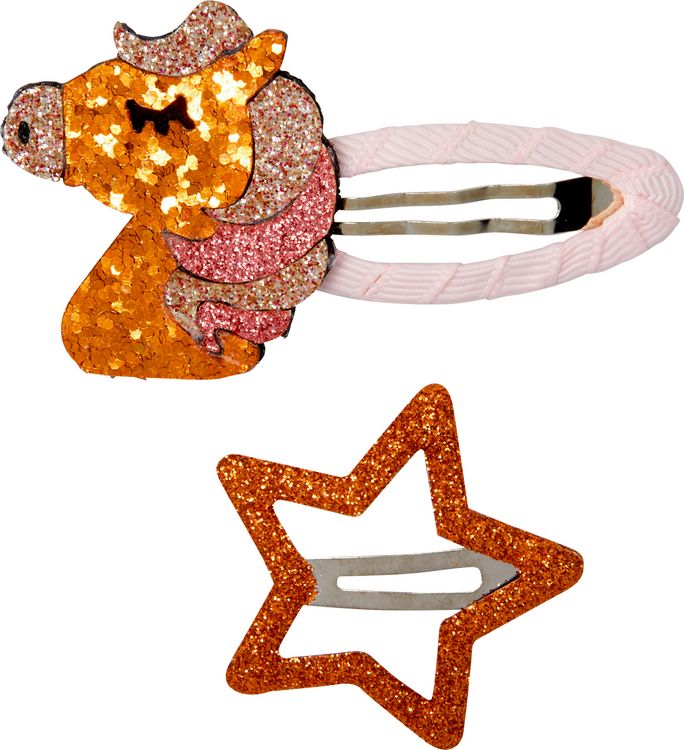 Produktbild: Haarclips Glitzerpferde no.3 - beautiful Stars, sort.i.D.