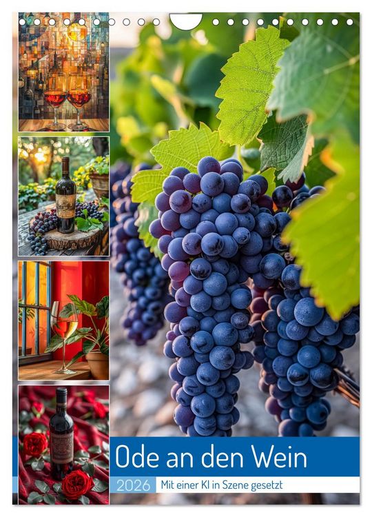 Produktbild: Ode an den Wein (Wandkalender 2026 DIN A4 hoch), CALVENDO Monatskalender