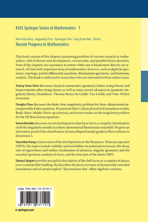 Produktbild: Recent Progress in Mathematics