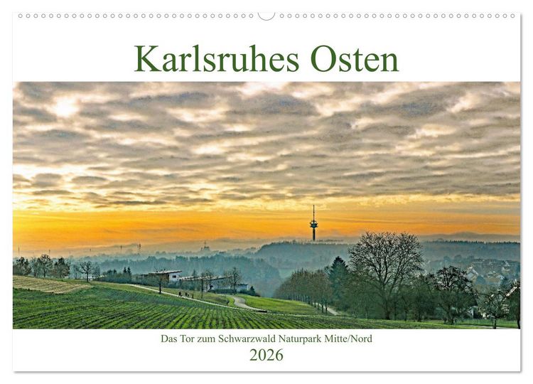 Produktbild: Karlsruhes Osten (Wandkalender 2026 DIN A2 quer), CALVENDO Monatskalender