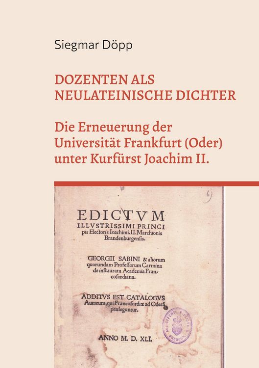 Produktbild: Dozenten als neulateinische Dichter