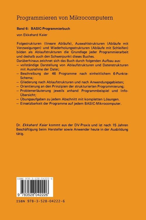 Produktbild: BASIC-Programmierbuch