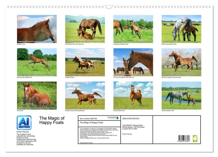 Produktbild: The Magic of Happy Foals (Wall Calendar 2027 DIN A2 landscape), CALVENDO 12 Month Wall Calendar