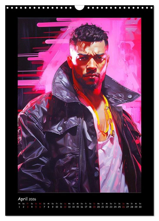 Produktbild: Cyberpunk Heroes. Futuristische Fusion von Technik und Kunst (Wandkalender 2026 DIN A3 hoch), CALVENDO Monatskalender