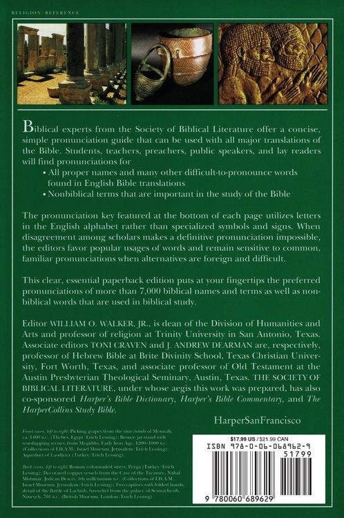 Produktbild: The HarperCollins Bible Pronunciation Guide
