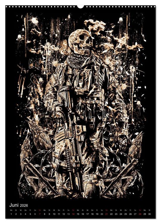 Produktbild: BLOODBOY/WAR ILLUSTRATION (hochwertiger Premium Wandkalender 2026 DIN A2 hoch), Kunstdruck in Hochglanz