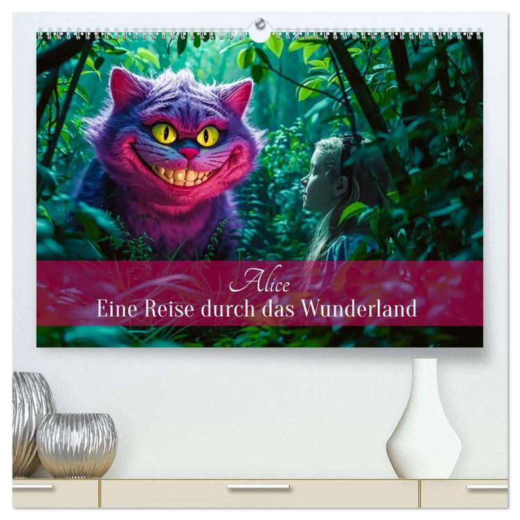 Produktbild: Alice &ndash; Eine Reise durch das Wunderland (hochwertiger Premium Wandkalender 2027 DIN A2 quer), Kunstdruck in Hochglanz