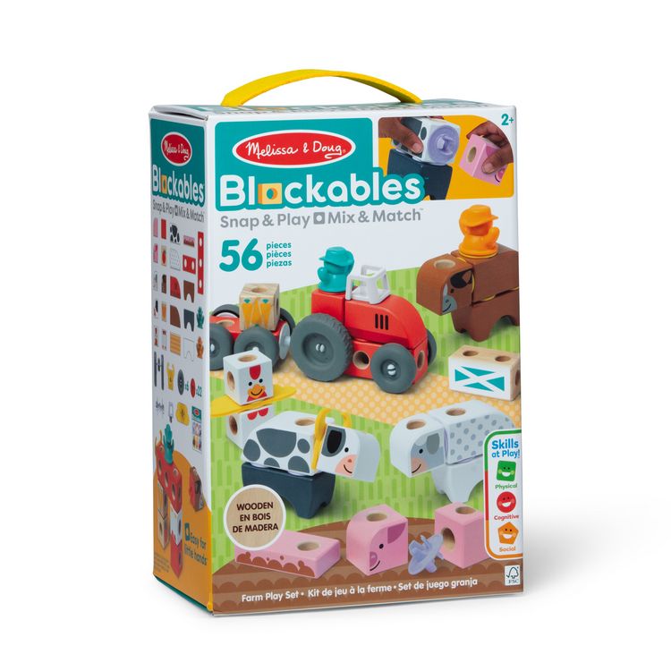 Produktbild: Melissa & Doug Blockables Bauernhof Bauset