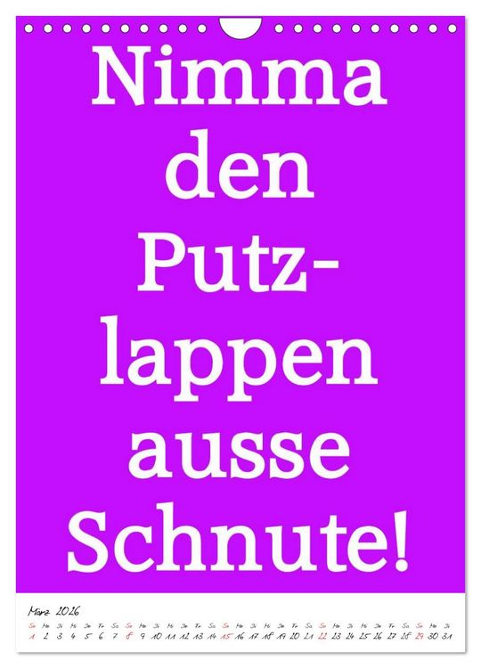 Produktbild: Spr&uuml;che aus&acute;m Pott (Wandkalender 2026 DIN A4 hoch), CALVENDO Monatskalender