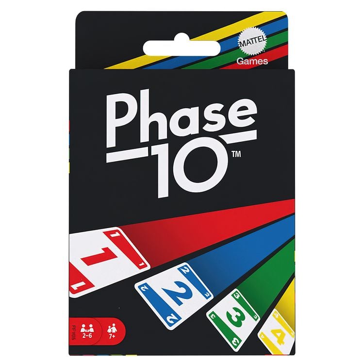 Produktbild: Mattel Games Phase 10, Kartenspiel, Gesellschaftsspiel, Familienspiel, Kinderspiel