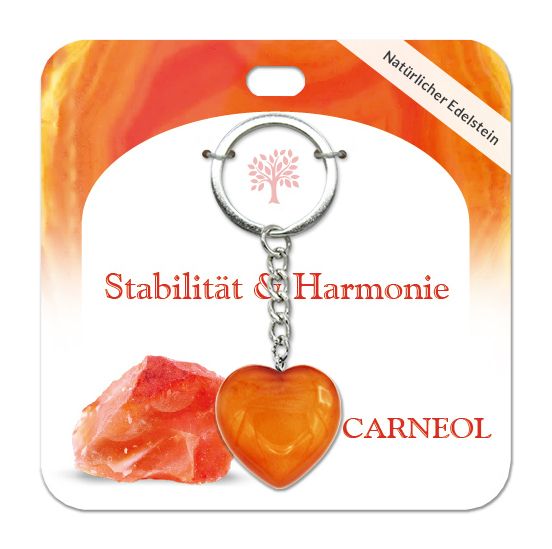 Produktbild: Carneol Herz Schl&uuml;sselanh&auml;nger