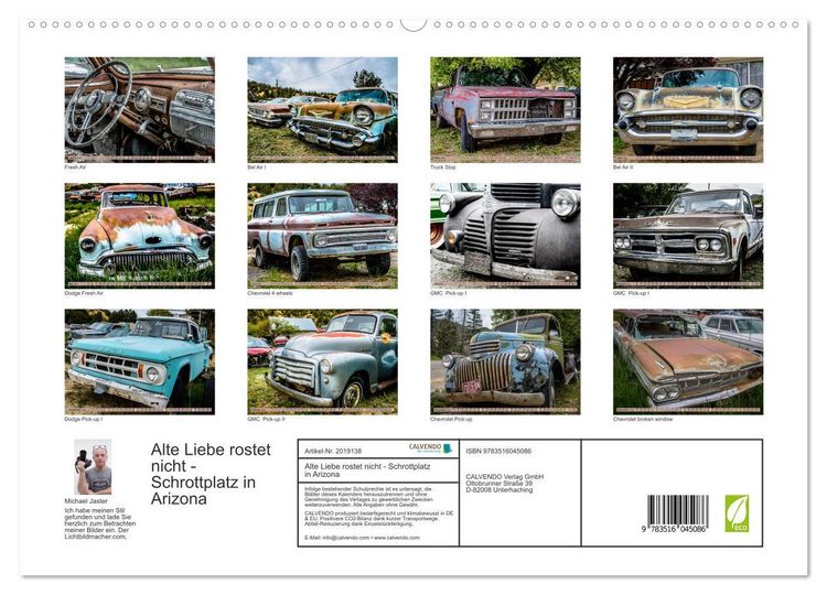 Produktbild: Alte Liebe rostet nicht - Schrottplatz in Arizona (hochwertiger Premium Wandkalender 2026 DIN A2 quer), Kunstdruck in Hochglanz