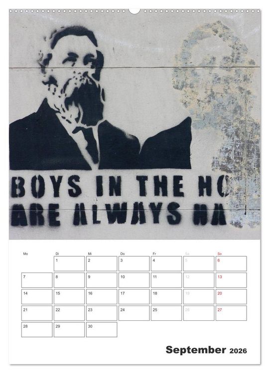 Produktbild: STENCIL ART 2026 - Schablonen Graffiti an H&auml;userfassaden / Planer (hochwertiger Premium Wandkalender 2026 DIN A2 hoch), Kunstdruck in Hochglanz