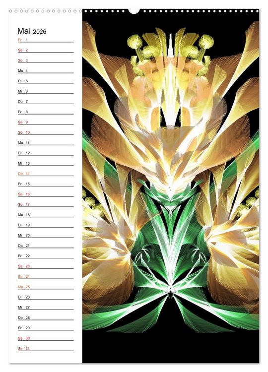 Produktbild: Textile Gewebekunst (Wandkalender 2026 DIN A2 hoch), CALVENDO Monatskalender