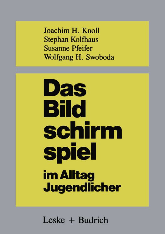 Produktbild: Das Bildschirmspiel im Alltag Jugendlicher