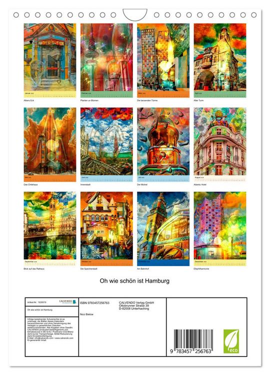 Produktbild: Oh wie sch&ouml;n ist Hamburg (Wandkalender 2026 DIN A4 hoch), CALVENDO Monatskalender