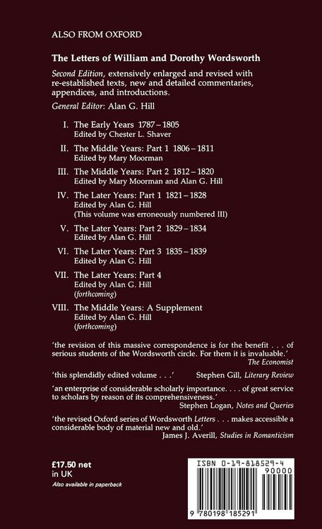 Produktbild: The Letters of William Wordsworth