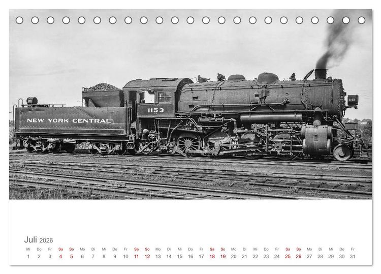Produktbild: US-Dampflokomotiven (Tischkalender 2026 DIN A5 quer), CALVENDO Monatskalender