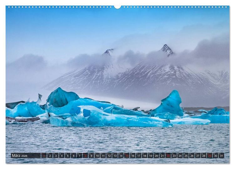 Produktbild: ISLAND Ein fantastisches Erlebnis (hochwertiger Premium Wandkalender 2026 DIN A2 quer), Kunstdruck in Hochglanz
